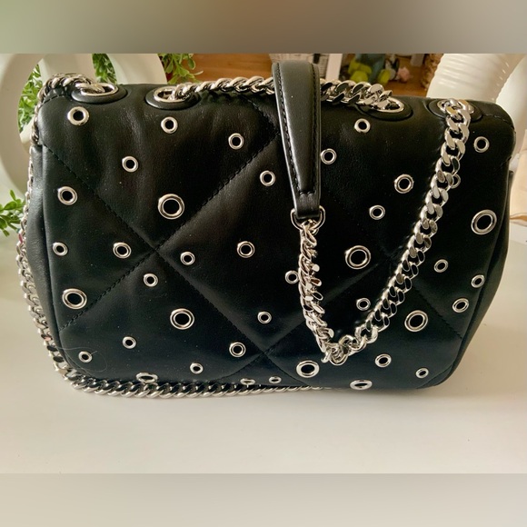 NWT TORY BURCH WILLA LEATHER GROMMETS SHOULDER CROSSBODY BAG - Picture 7 of 12